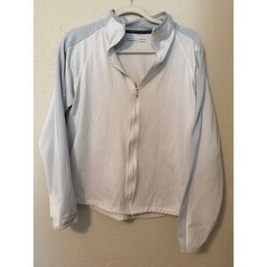 Under Armour ColdGear Womens Large White Full Zip Athletic Jacket Mock Neck L